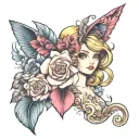 sissy femboy tattoo design idea