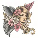 sissy femboy tattoo design idea