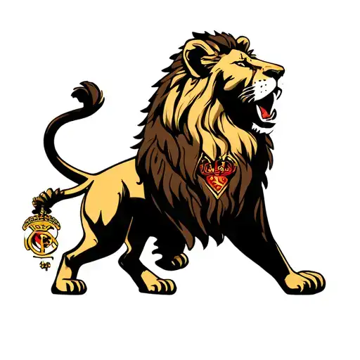 lion real madrid tattoo design idea