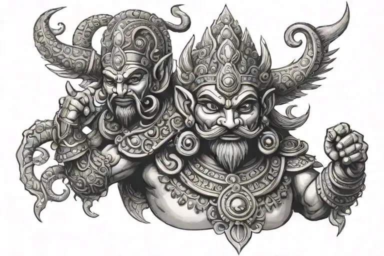 ravana offering his tattoo design idea