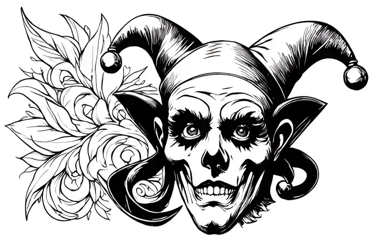 court jester tattoo design idea