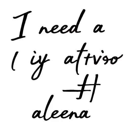 i need a tattoo of Text aleena in a unique language or in a unique way  tattoo design idea