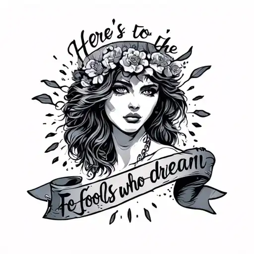 Here's to the fools who dream tattoo design idea