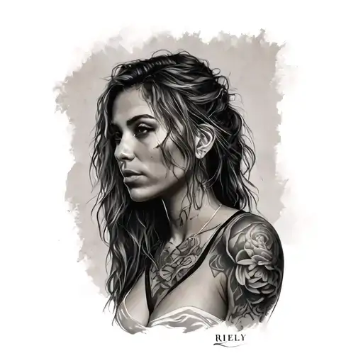 rhea Ripley tattoo design idea