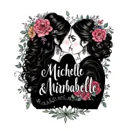 "Michelle & mirabelle" daughters names incorporated tattoo design idea