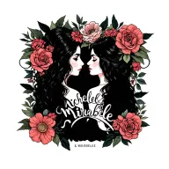 "Michelle & mirabelle" daughters names incorporated tattoo design idea