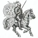 gothic knight tattoo design idea