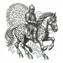 gothic knight tattoo design idea