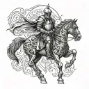 gothic knight tattoo design idea