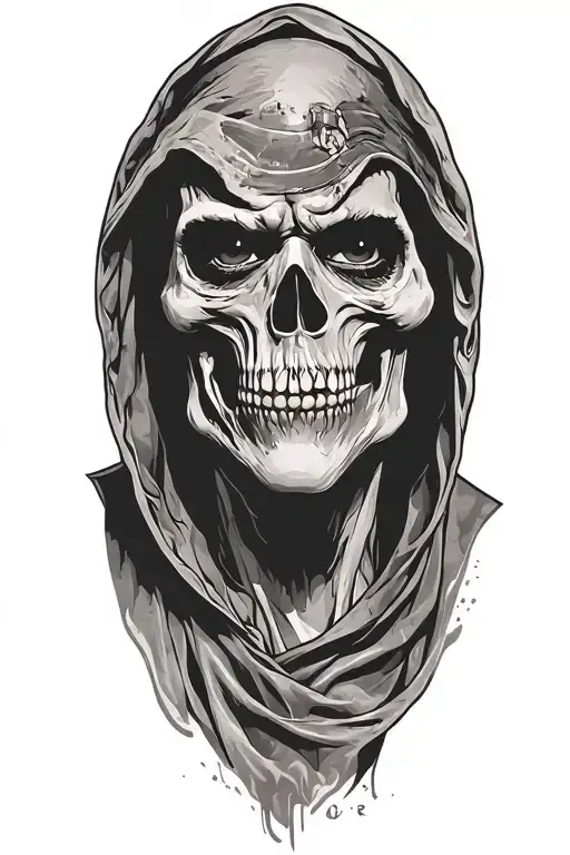 fallout new vegas ghoul portrait tattoo design idea