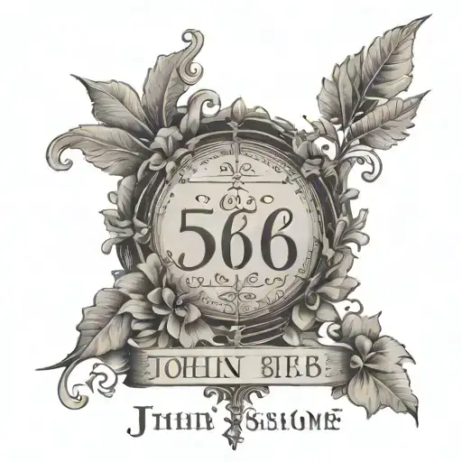 scripture John 3:16 bible verse tattoo design idea