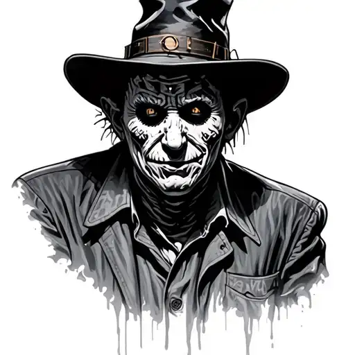 Freddy Krueger and time tattoo design idea