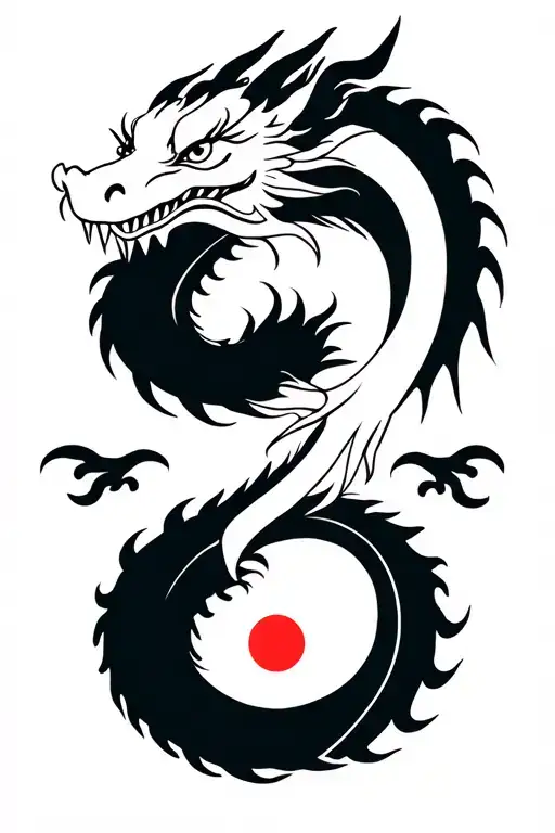 simple dragon tattoo tattoo design idea