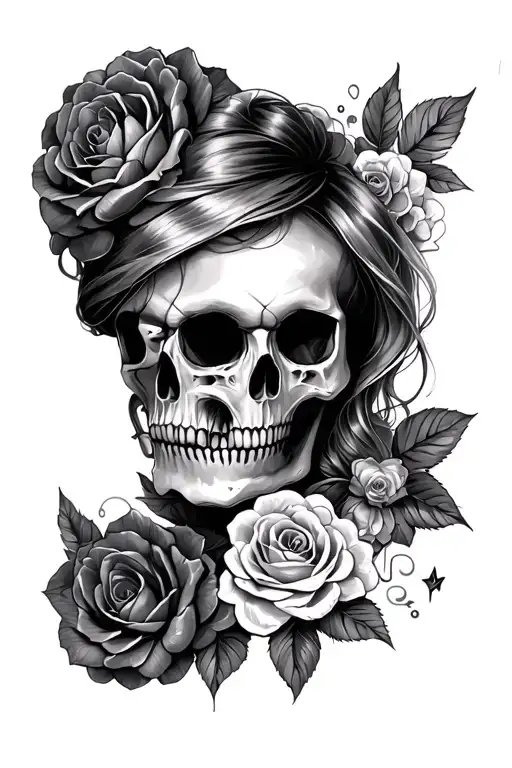 girly skull tattoo tattoo design idea