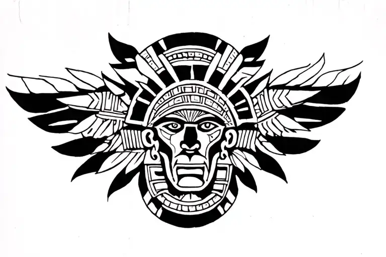 coatlicue aztec chest tattoo tattoo design idea