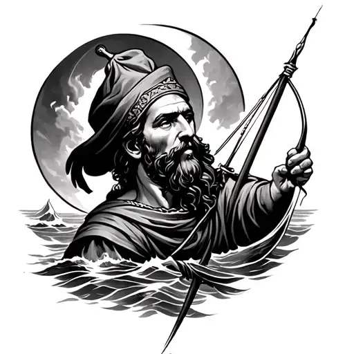 Saint Andrew, brave, manly, fisherman, black sea, first apostle, crusified tattoo design idea