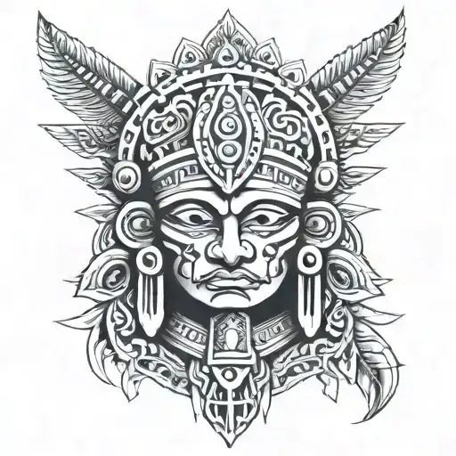 AZTECA tattoo design idea