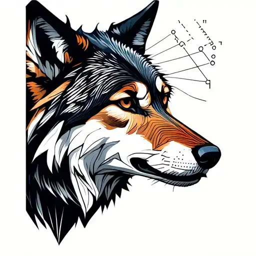 simple wolf by Morse code without decoding it not hidden... .... .- -- .. -- .- / .. -. / .... . .- .-. - / - .. .-..  tattoo design idea
