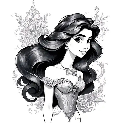 disney princess ariel tattoo design idea