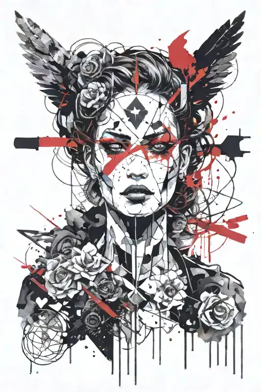 nemesis goddess of divine retribution  tattoo design idea