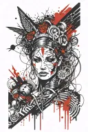 nemesis goddess of divine retribution  tattoo design idea