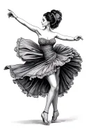 Flamenco dancer tattoo design idea