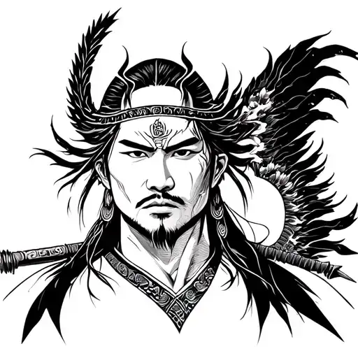 vagabond musashi in shiva form minimal tattoo tattoo design idea