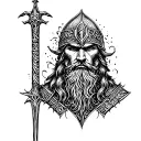 Anglo Saxon warrior tattoo design idea