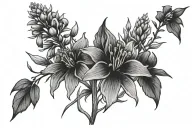 pasqueflower, fireweed, lupine, dogwood flowers tattoo design idea