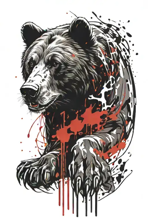 bear paw tattoo design idea