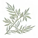 juniper tree leaf tattoo design idea