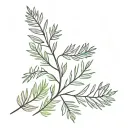 juniper tree leaf tattoo design idea