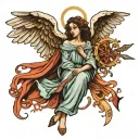 biblically accurate angel tattoo design idea