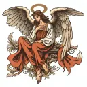 biblically accurate angel tattoo design idea