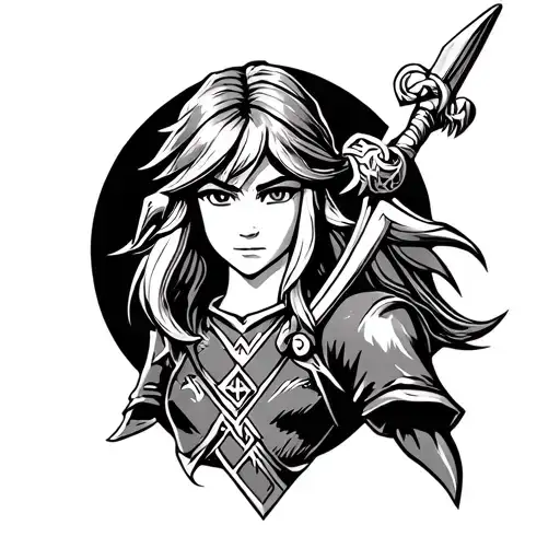 legend of zelda twilight princess tattoo design idea