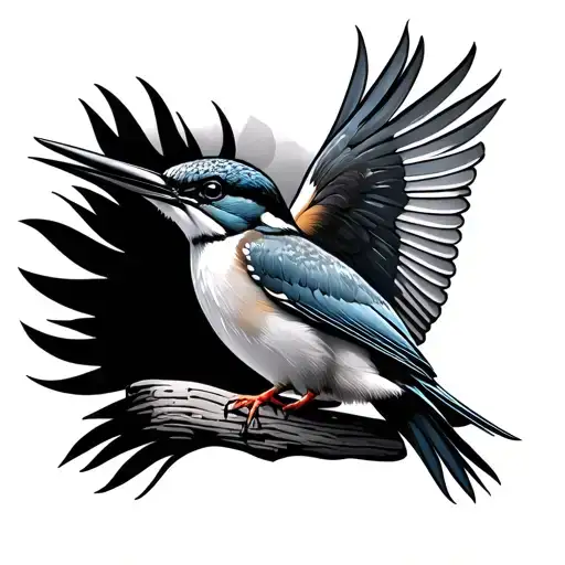 Kingfisher tattoo design idea