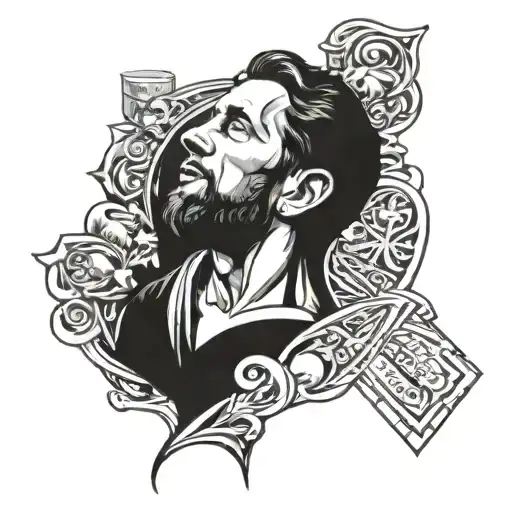 money, god, family, blessed as a sleeve tattoo tattoo design idea