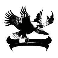bald eagle soaring tattoo design idea