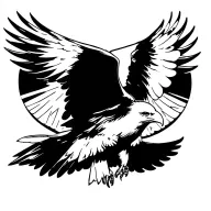bald eagle soaring tattoo design idea