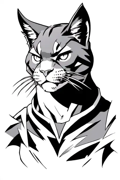wildcat from Dc comics tattoo design idea
