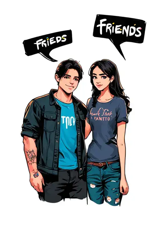 Friends TV show tattoo design idea