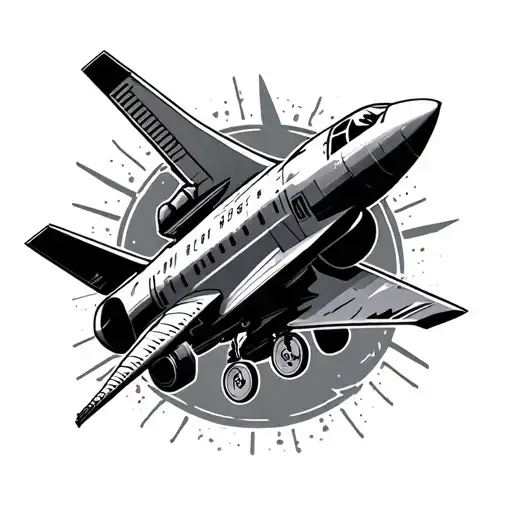 gym and aerospace tattoo design idea