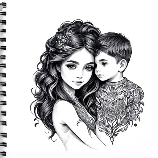 aunt and nephew matching tattoo tattoo design idea