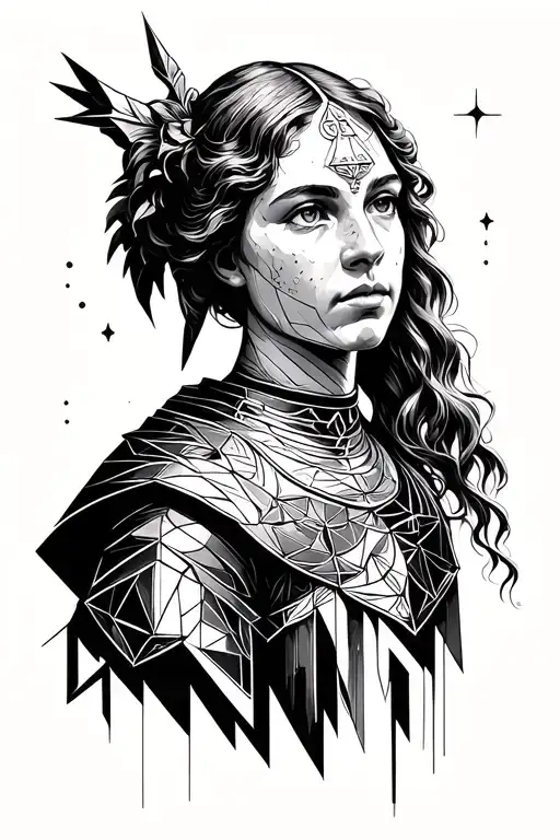 Joan Of Arc tattoo design idea