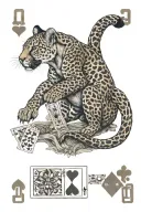 Puma scales playing cards fortune tattoo design idea