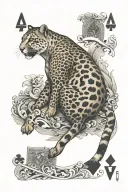 Puma scales playing cards fortune tattoo design idea