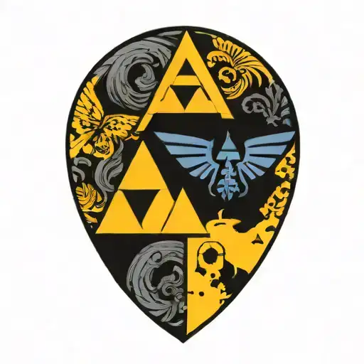 Zelda triforce tattoo design idea