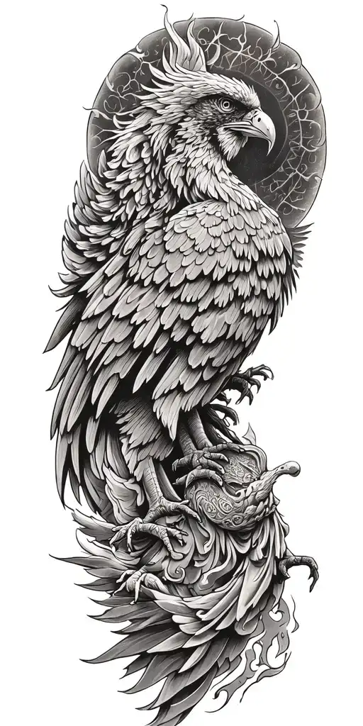 Phoenix burning and saint judas Saint Jude tattoo design idea