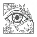 Eye and Laurel tattoo design idea