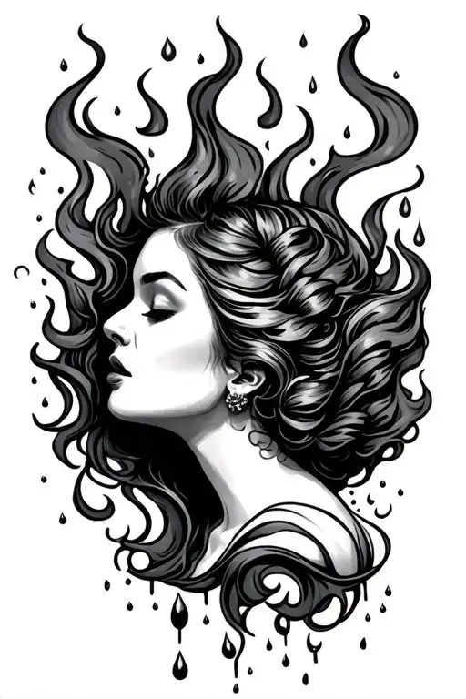 Set Fire to the Rain Adele  tattoo design idea